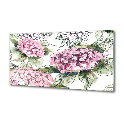 Spatscherm keuken Hortensia