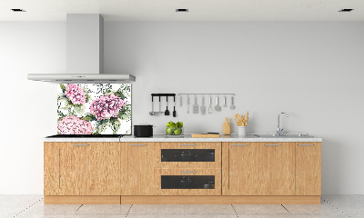 Spatscherm keuken Hortensia
