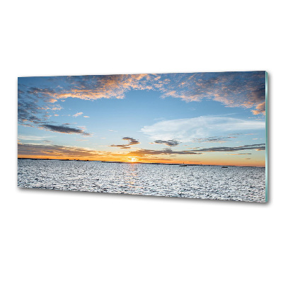 Spatscherm keuken Schemering aan zee