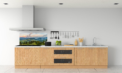 Spatplaat keuken Panorama van het Pieninygebergte