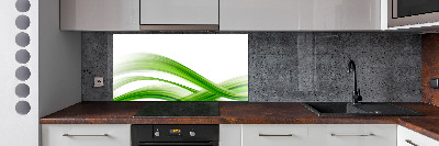 Glazen achterwand keuken Abstracte golven