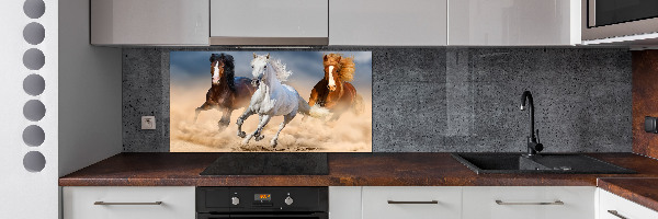 Achterwand keuken Paarden in de woestijn