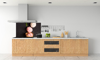 Glazen achterwand keuken IJs in een wafelhoorntje