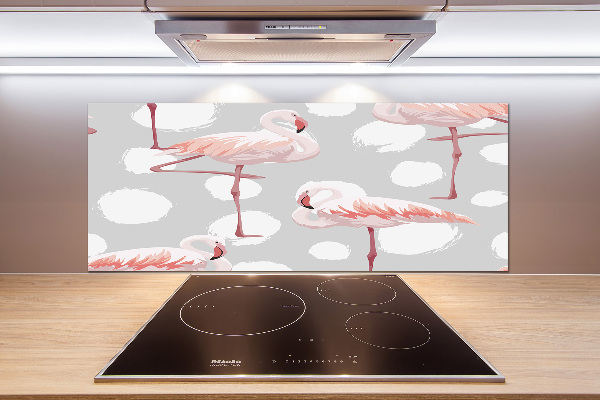 Achterwand keuken Flamingo's