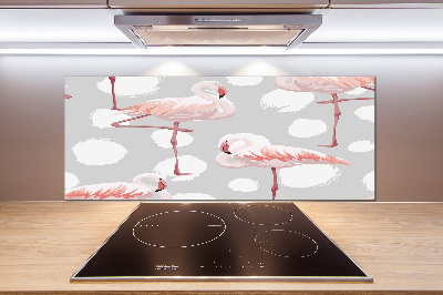 Achterwand keuken Flamingo's