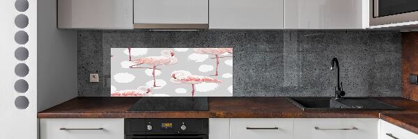 Achterwand keuken Flamingo's