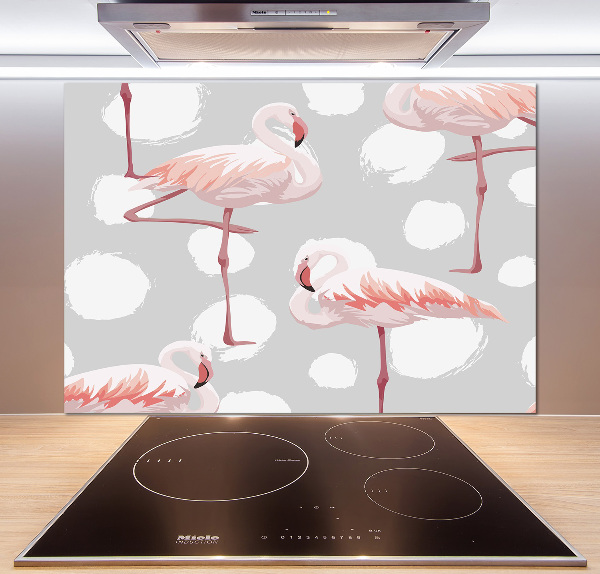 Achterwand keuken Flamingo's