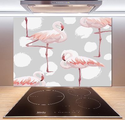 Achterwand keuken Flamingo's