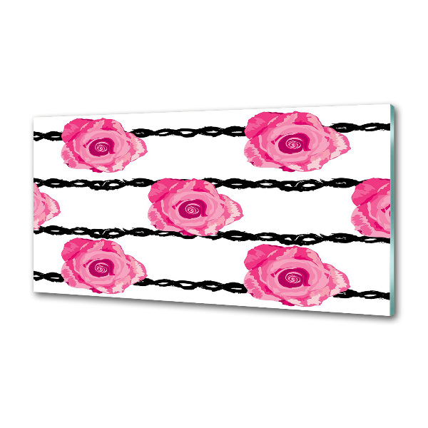 Keuken achterwand Rozen