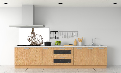 Achterwand keuken Wijn en hapjes