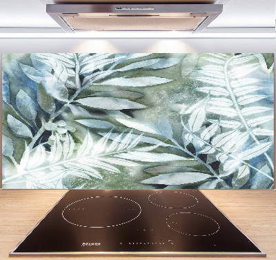 Glazen achterwand keuken Bladeren