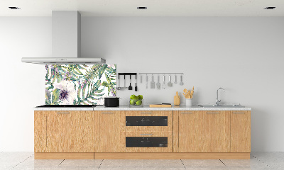 Achterwand keuken Varens en bloemen