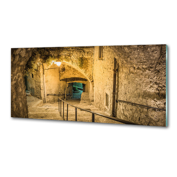 Achterwand keuken Peille bij nacht Frankrijk