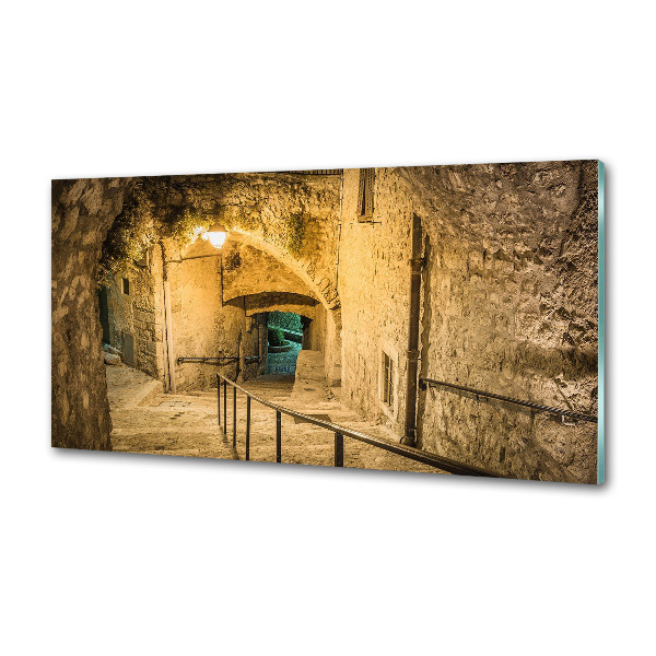 Achterwand keuken Peille bij nacht Frankrijk