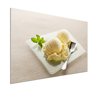 Spatplaat keuken IJs op een bord