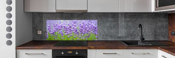 Glazen achterwand keuken Lavendel
