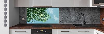 Spatplaat keuken Bladeren in de lucht