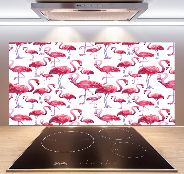 Achterwand keuken Flamingo's