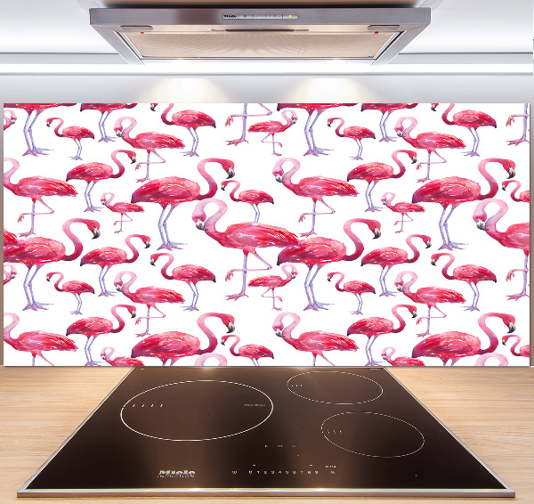 Achterwand keuken Flamingo's