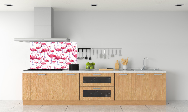 Achterwand keuken Flamingo's