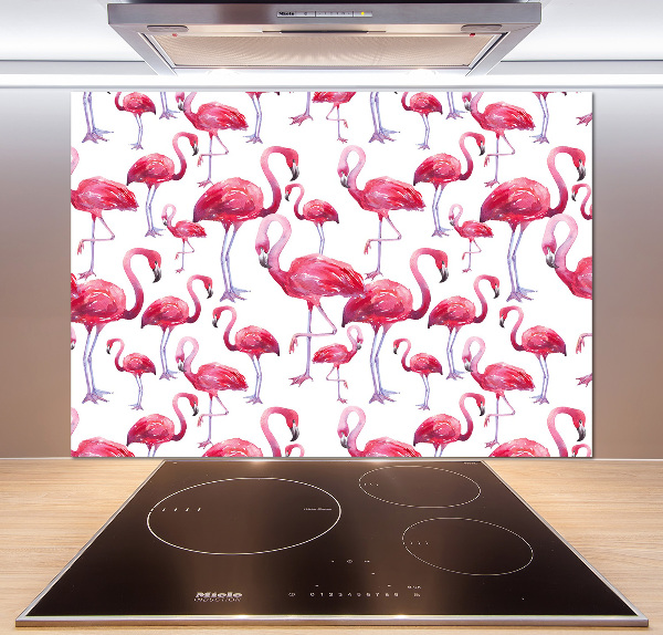 Achterwand keuken Flamingo's