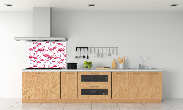 Achterwand keuken Flamingo's