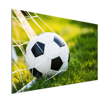 Spatscherm keuken De bal ligt in het doel.