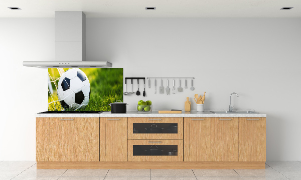 Spatscherm keuken De bal ligt in het doel.