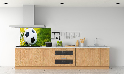 Spatscherm keuken De bal ligt in het doel.