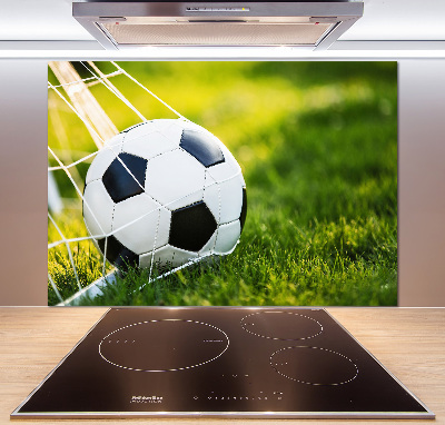 Spatscherm keuken De bal ligt in het doel.