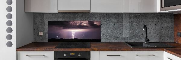 Achterwand keuken Onweer