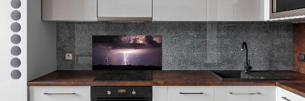Achterwand keuken Onweer