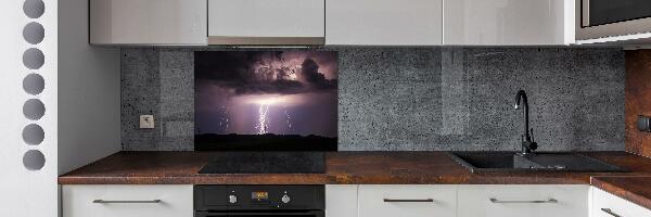 Achterwand keuken Onweer