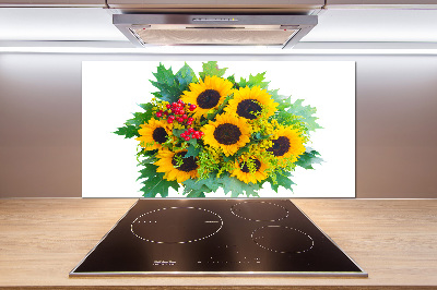 Achterwand keuken Een boeket zonnebloemen