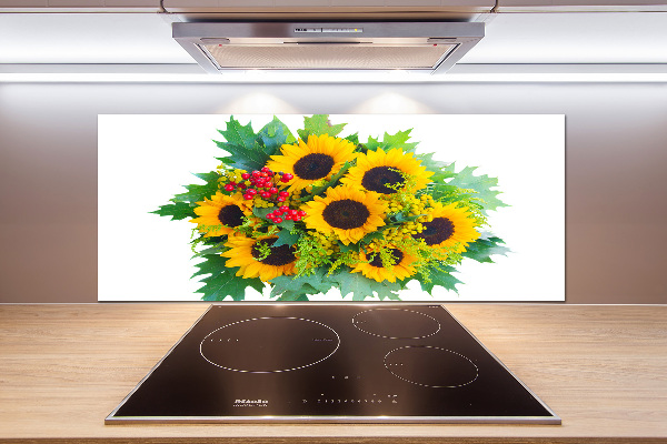 Achterwand keuken Een boeket zonnebloemen