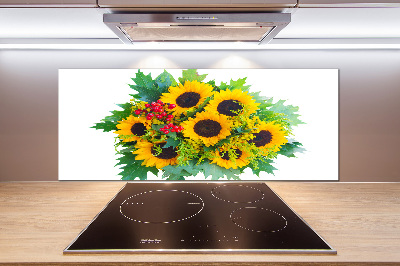Achterwand keuken Een boeket zonnebloemen