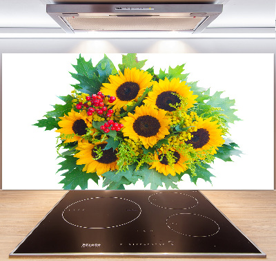 Achterwand keuken Een boeket zonnebloemen