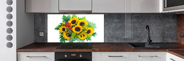Achterwand keuken Een boeket zonnebloemen