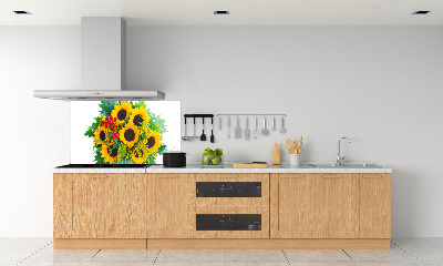 Achterwand keuken Een boeket zonnebloemen