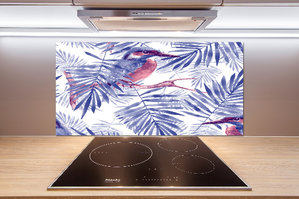 Spatscherm keuken Planten en vogels