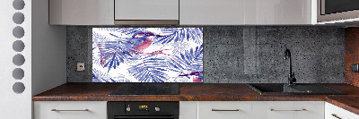 Spatscherm keuken Planten en vogels