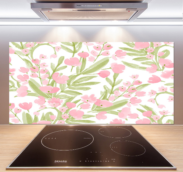 Spatplaat keuken Bloemenpatroon