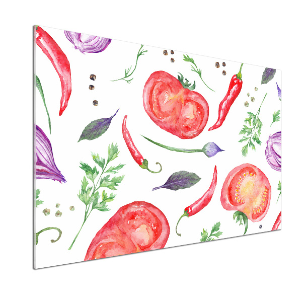 Achterwand keuken Tomaat en kruiden