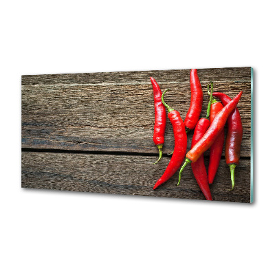 Spatplaat keuken Chilipepers