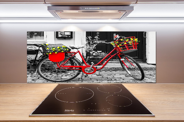 Glazen achterwand keuken Stadsfiets