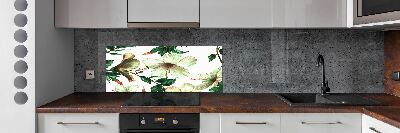 Spatscherm keuken Hibiscusbloemen