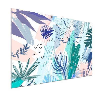 Spatplaat keuken Tropische bladeren