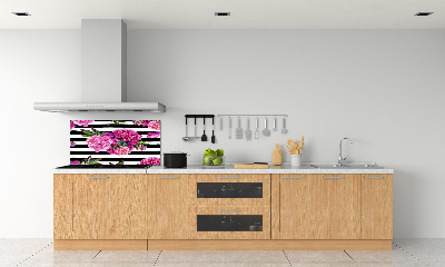 Keuken achterwand Roze pioenrozen