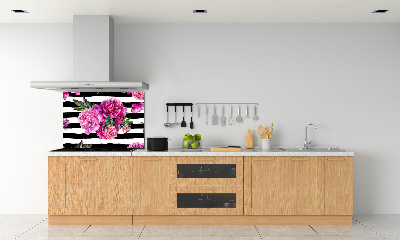 Keuken achterwand Roze pioenrozen