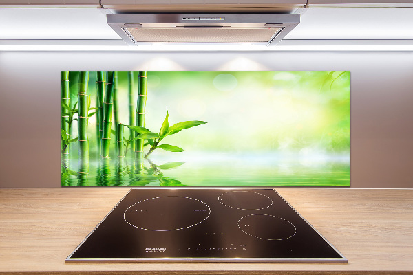 Glazen achterwand keuken Bamboe